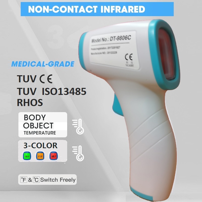 Digital Medical Non-Connection Infated Forehead Termometru Gun pentru Adult,for Fever,with CE